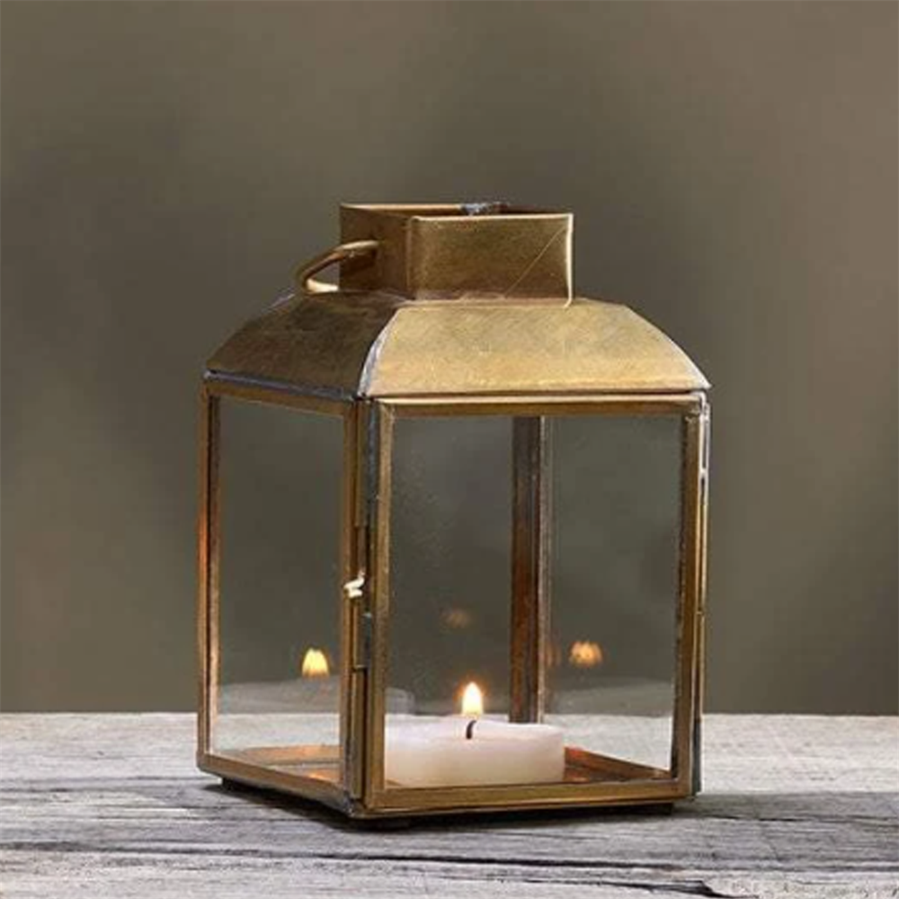 Nkuku Maro Small Brass Lantern